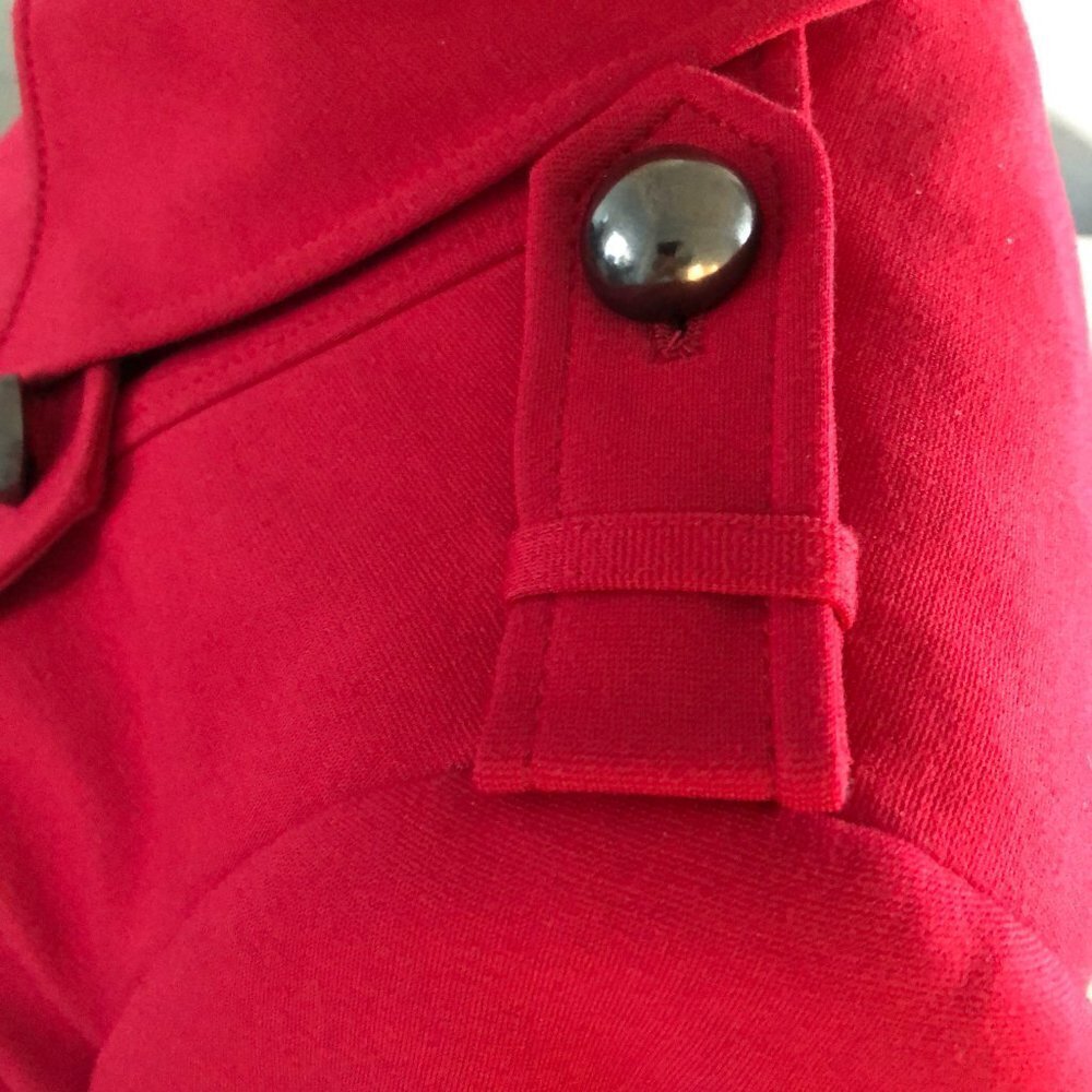Planet Classic Double Breasted 12 Button Lined Collared Blazer Jacket Red Sz 8 - Picture 9 of 16